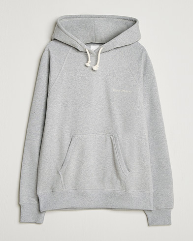 Nudie Jeans Gunde Logo Hoodie Grey Melange – Grijs
