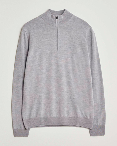 J.Lindeberg Kiyan Merino Half Zip Medium Grey Melange – Grijs