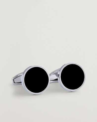 Amanda Christensen Classic Cufflink Silver/Black – Zilver