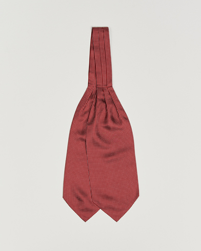 Amanda Christensen Silk Twill Micro Dot Ascot Wine Red – Rood