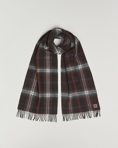 Heren | Amanda Christensen | Amanda Christensen Wool Checked Scarf Brown