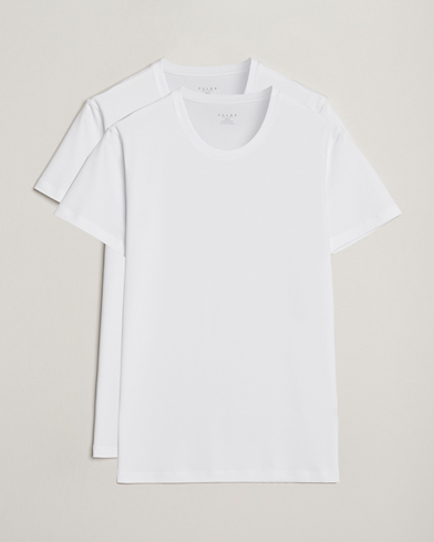 Falke 2-Pack Cotton Crew Neck T-Shirt White – Wit