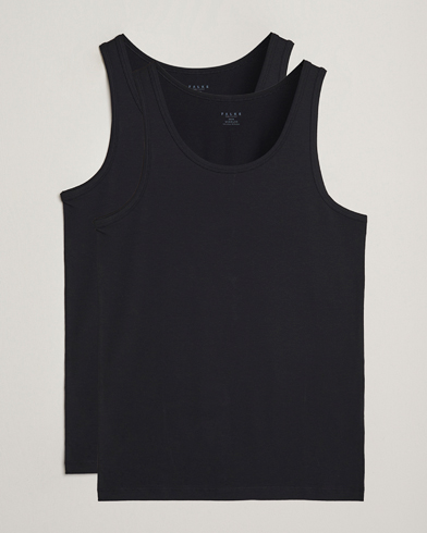 Falke 2-Pack Cotton Tank Top Black – Zwart