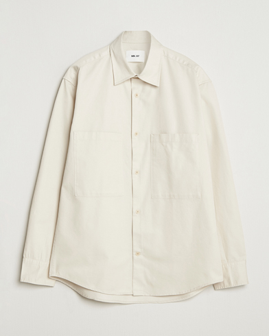 NN07 Freddy Tencel Workwear Shirt Ivory – Wit