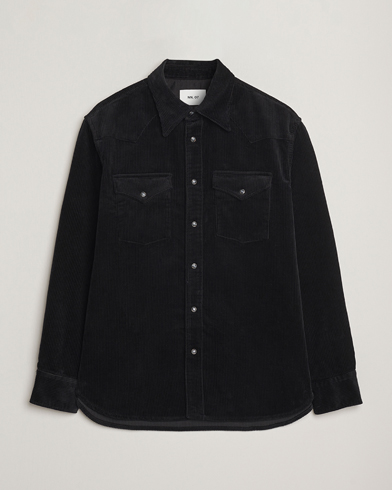 NN07 Ricky Corduroy Overshirt Black – Zwart