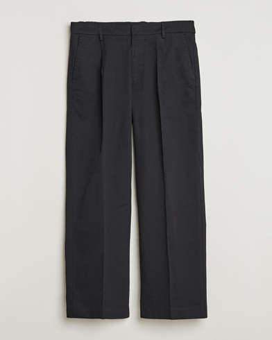 NN07 Kay Relaxed Fit Pleated Trousers Black – Zwart