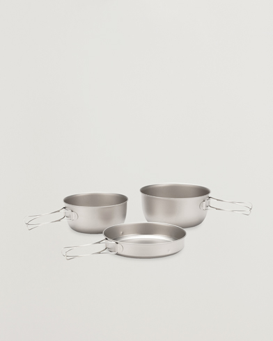 Snow Peak 3 Piece Cookset Titanium – Zilver
