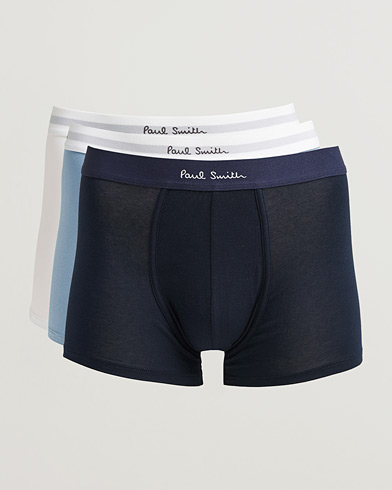 Paul Smith 3-Pack Trunk White/Navy/Light Blue – Blauw