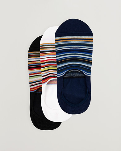 Paul Smith 3-Pack Signature Striped Invisible Socks Multi – Meerkleurig