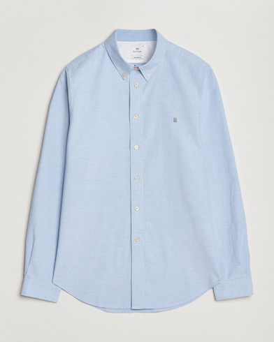 PS Paul Smith Tailored Fit Embroidered Oxford Shirt Light Blue – Blauw