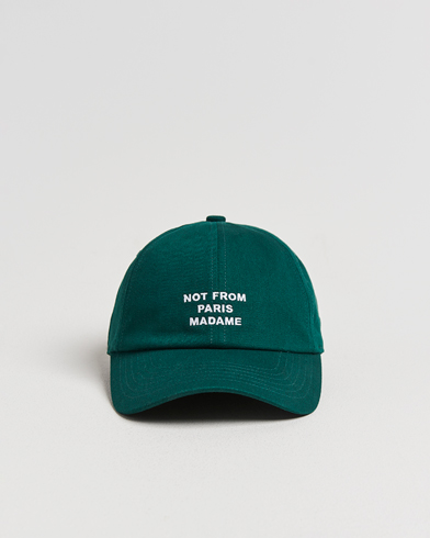 Drôle de Monsieur Slogan Baseball Cap Dark Green – Groen