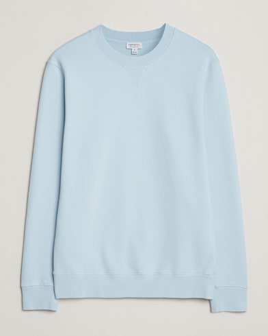 Sunspel Loopback Sweatshirt Frost Blue – Blauw