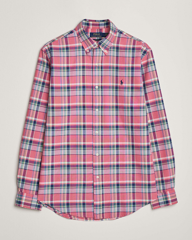 Polo Ralph Lauren Custom Fit Oxford Checked Shirt Pink/Blue – Roze