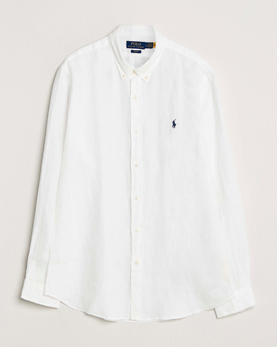 Polo Ralph Lauren Slim Fit Linen Shirt White – Wit