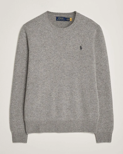 Polo Ralph Lauren Wool/Cashmere Crew Neck Fawn Grey Heather – Grijs
