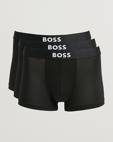 BOSS BLACK 3-Pack Microfibre Trunk Black – Zwart