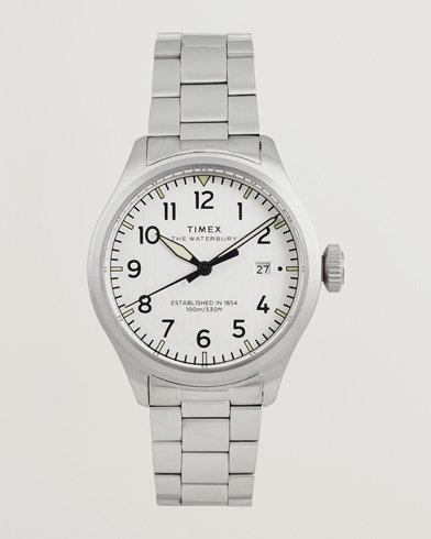 Timex Waterbury Ace 3-Hand 41mm Silver Dial – Zilver