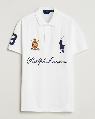 Polo Ralph Lauren Custom Slim Fit Big Pony Polo White – Wit