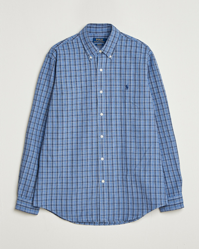 Polo Ralph Lauren Custom Fit Checked Shirt Blue Heather Multi – Blauw
