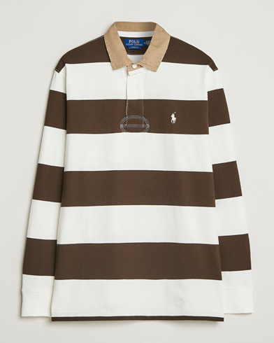 Polo Ralph Lauren Long Sleeve Rugby Sweater Dark Brown/Cream – Bruin