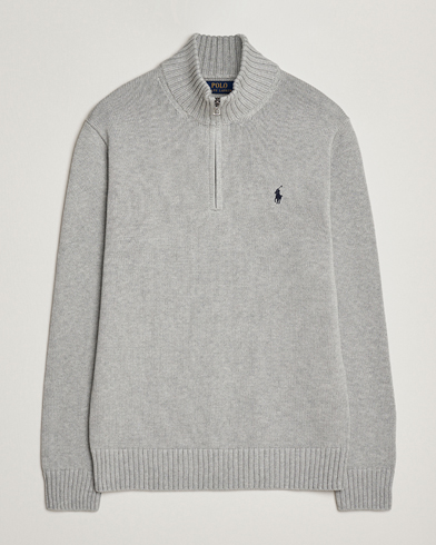 Polo Ralph Lauren Cotton Pullover Half Zip Andover Heather – Grijs