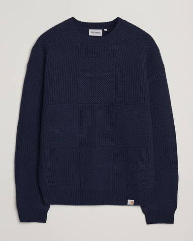 Carhartt WIP Bishop Knitted Sweater Dark Navy – Blauw