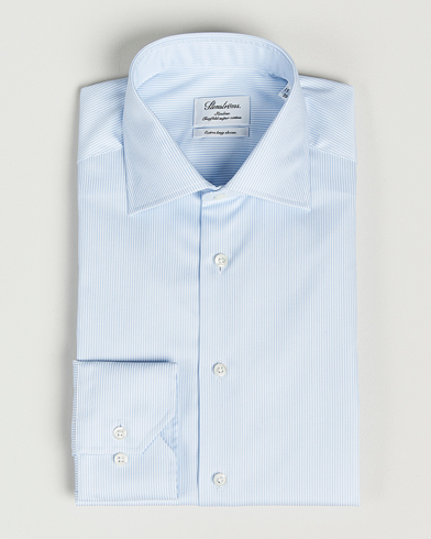 Stenströms Slimline X-Long Sleeve Shirt White/Blue – Blauw