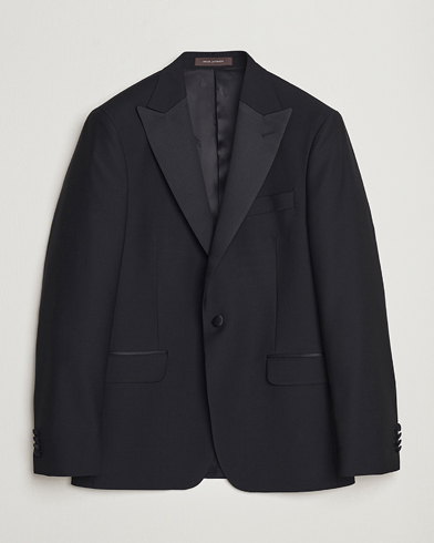 Oscar Jacobson Frampton Wool Tuxedo Blazer Black – Zwart