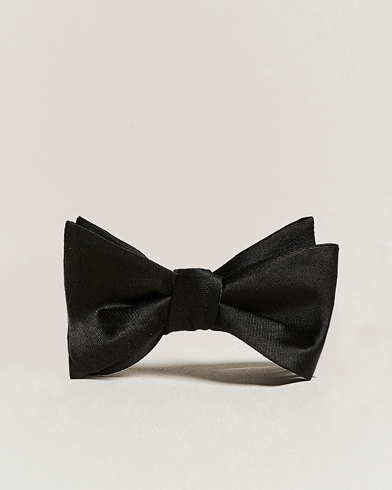 Oscar Jacobson Bow Tie, Self Tie Black – Zwart
