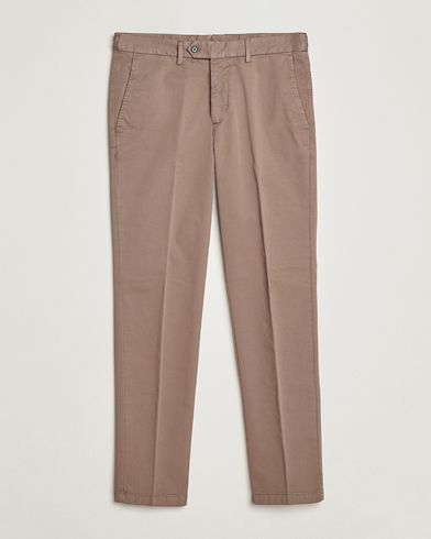 Oscar Jacobson Danwick Cotton Trousers Light Brown – Bruin