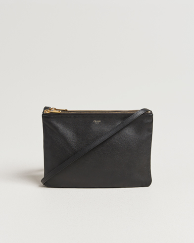 Celine Pre-Owned Trio Bag Medium Leather Black – Zwart