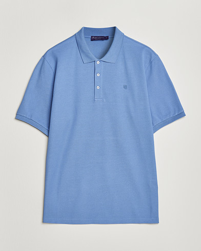 Ralph Lauren Purple Label Mercerized Cotton Polo Light Blue – Blauw