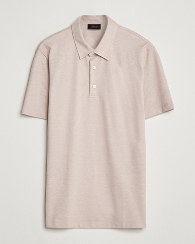 Auralee Wool Rib Knit Skipper Polo Ecru | Man - CareOfCarl.nl