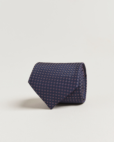 Brioni Microstructure Silk Tie Navy – Blauw