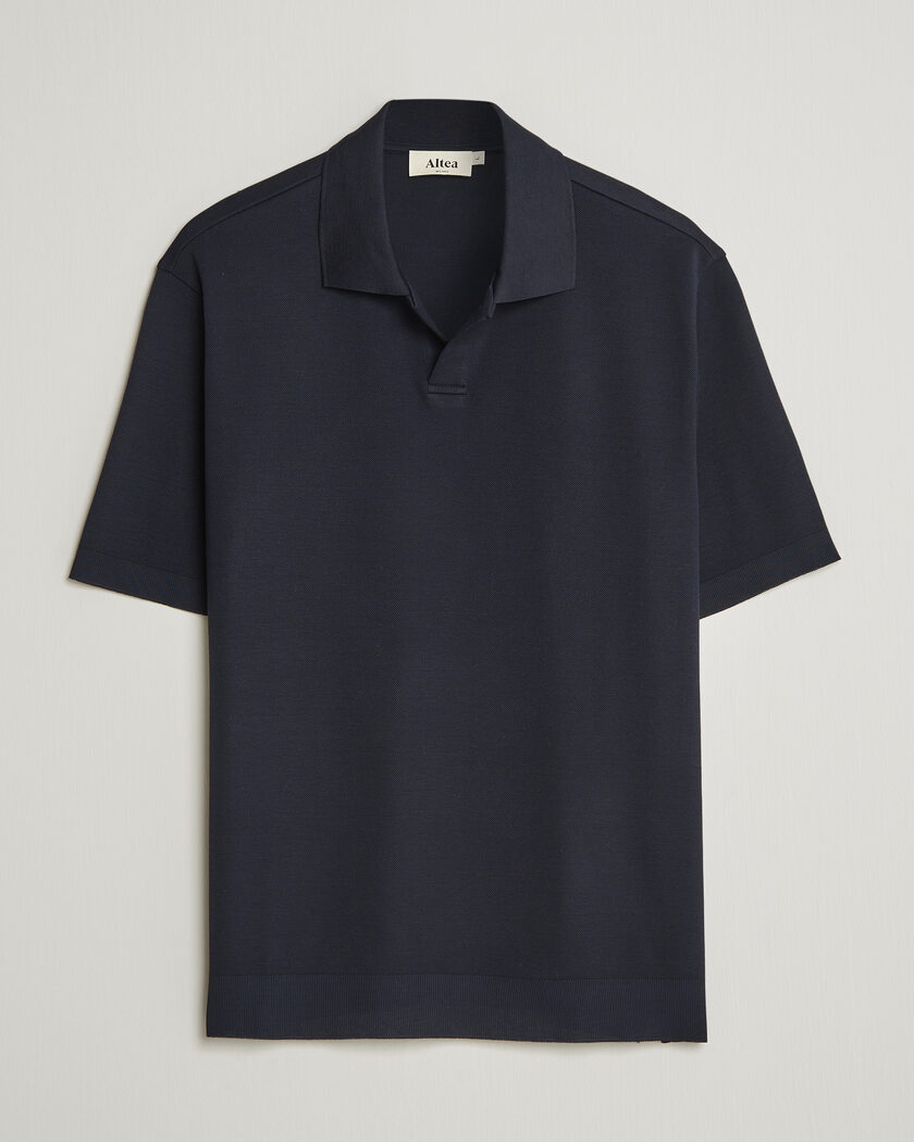 Altea Jersey Piquet Polo Navy – Blauw
