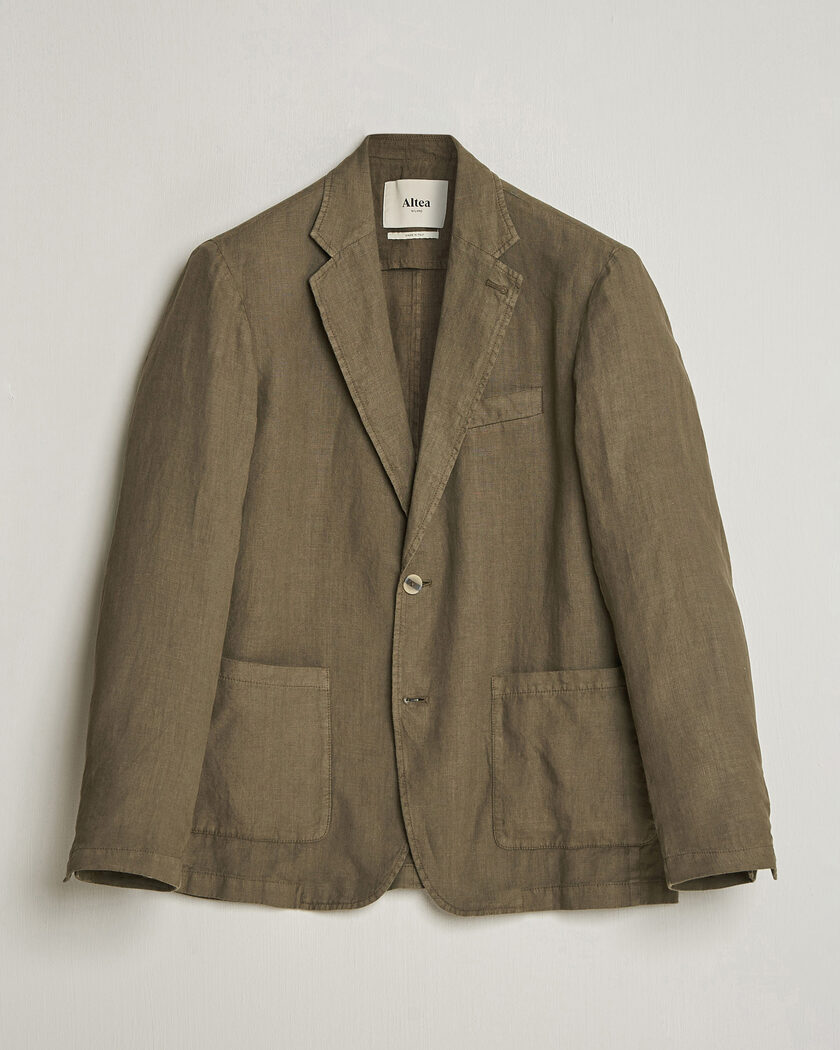 Altea Linen Blazer Military – Groen