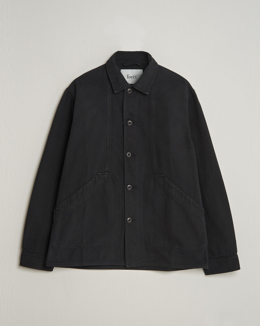 Forét Berry Canvas Overshirt Black – Zwart