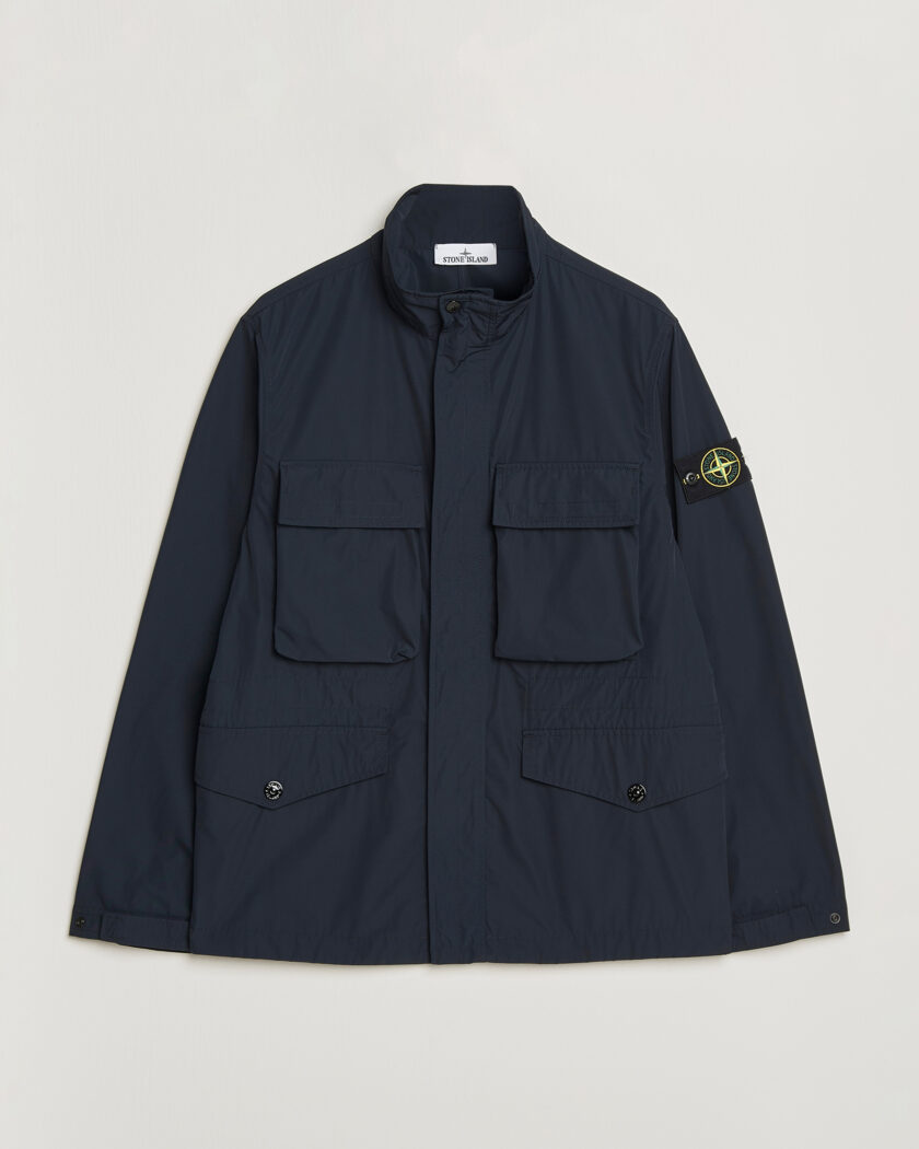 Stone Island Micro Twill Field Jacket Navy – Blauw