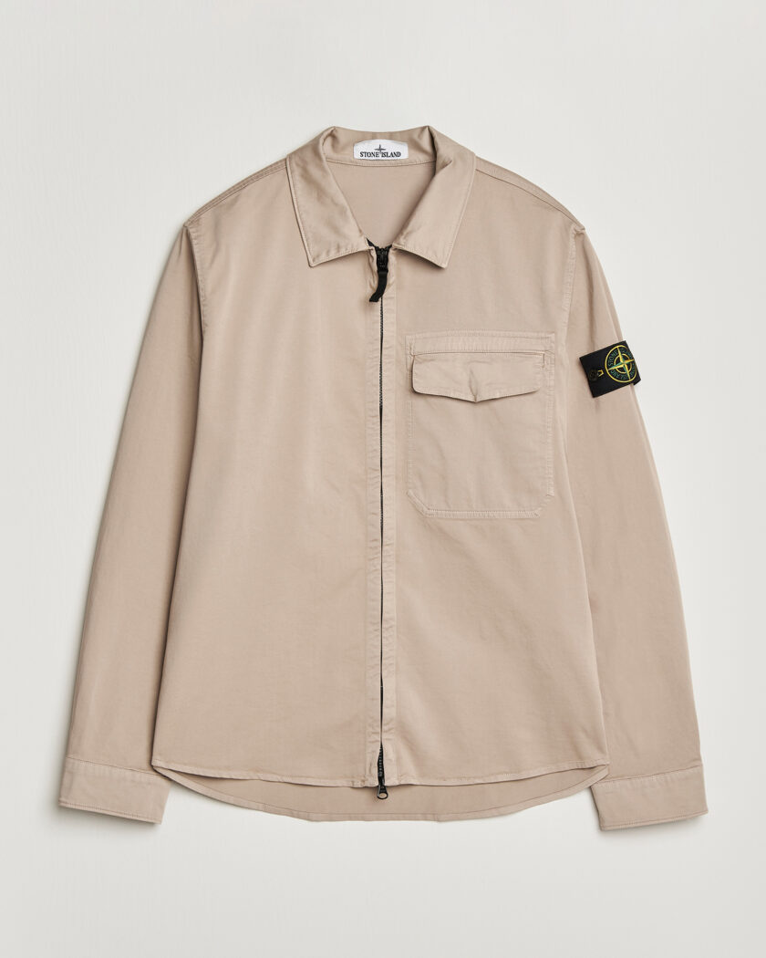 Stone Island Nylon Metal Zip Overshirt Grey | Man - CareOfCarl.nl