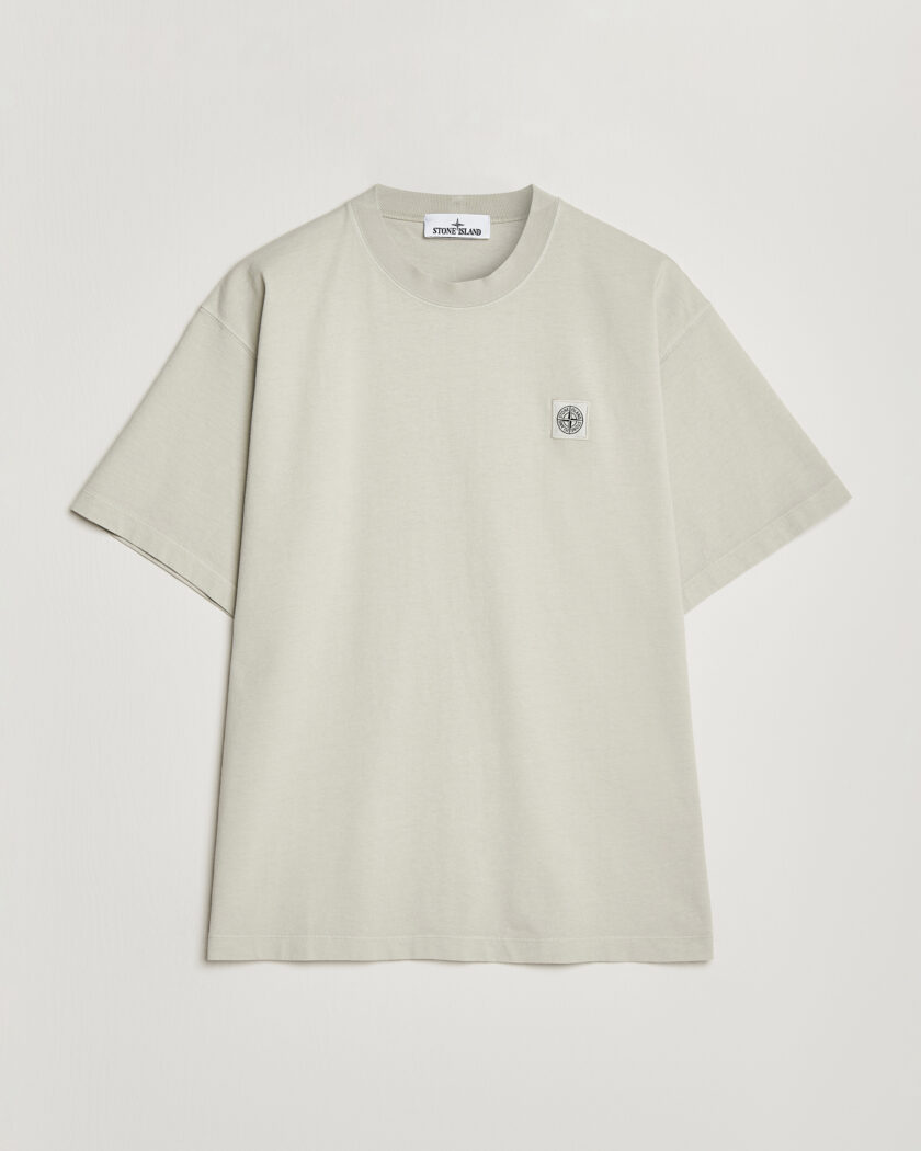 Stone Island Combed Organic Cotton T-Shirt Pearl Grey – Grijs