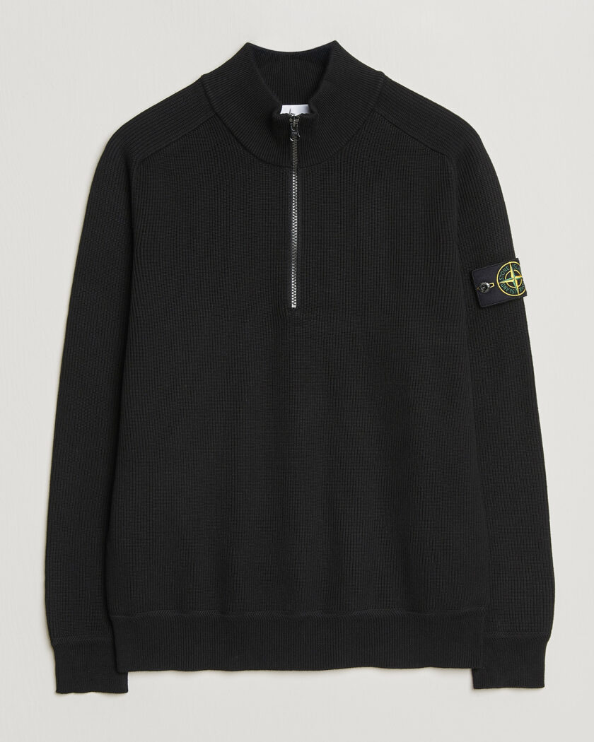 Polo Ralph Lauren Textured Half Zip Polo Black | Man - CareOfCarl.nl
