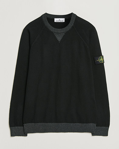 Stone Island Raw Hand Organic Cotton Raglan Crewneck Black – Zwart