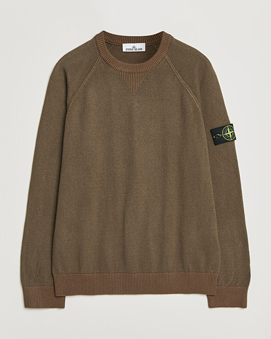 Stone Island Raw Hand Organic Cotton Raglan Crewneck Umber – Bruin
