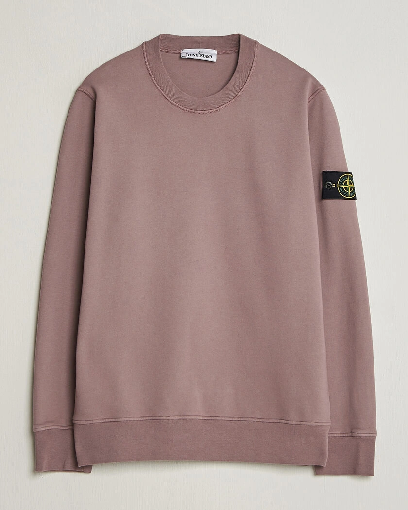 Stone Island Garment Dyed Fleece Sweatshirt Purple Grey – Grijs