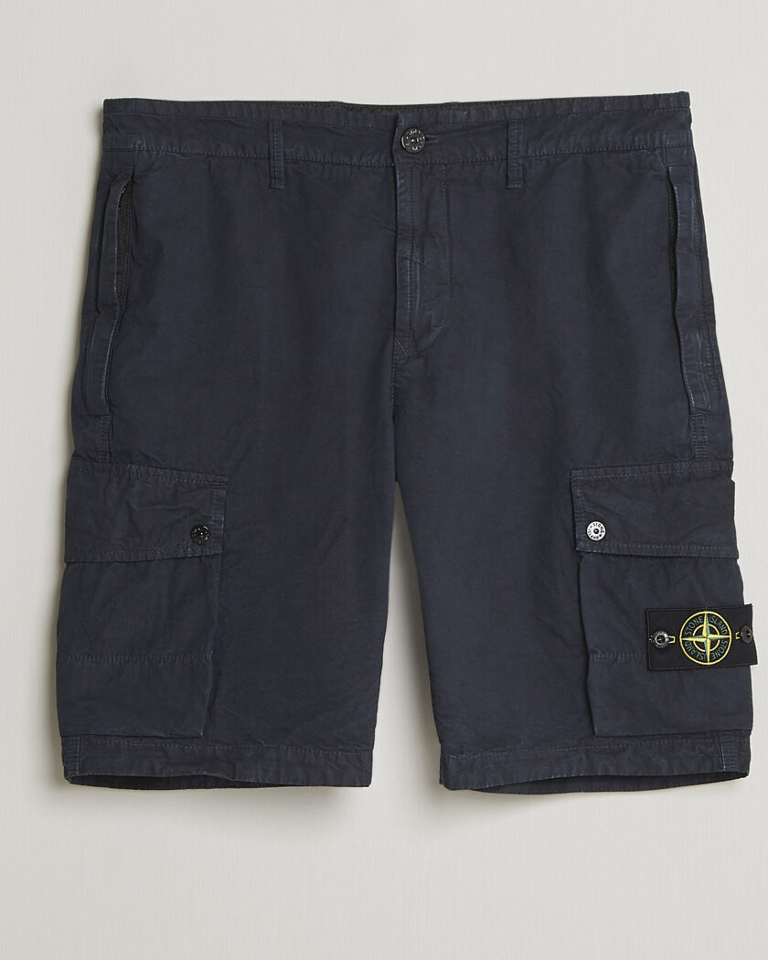 Stone Island Nylon Metal Drawstring Cargo Shorts Black | Man