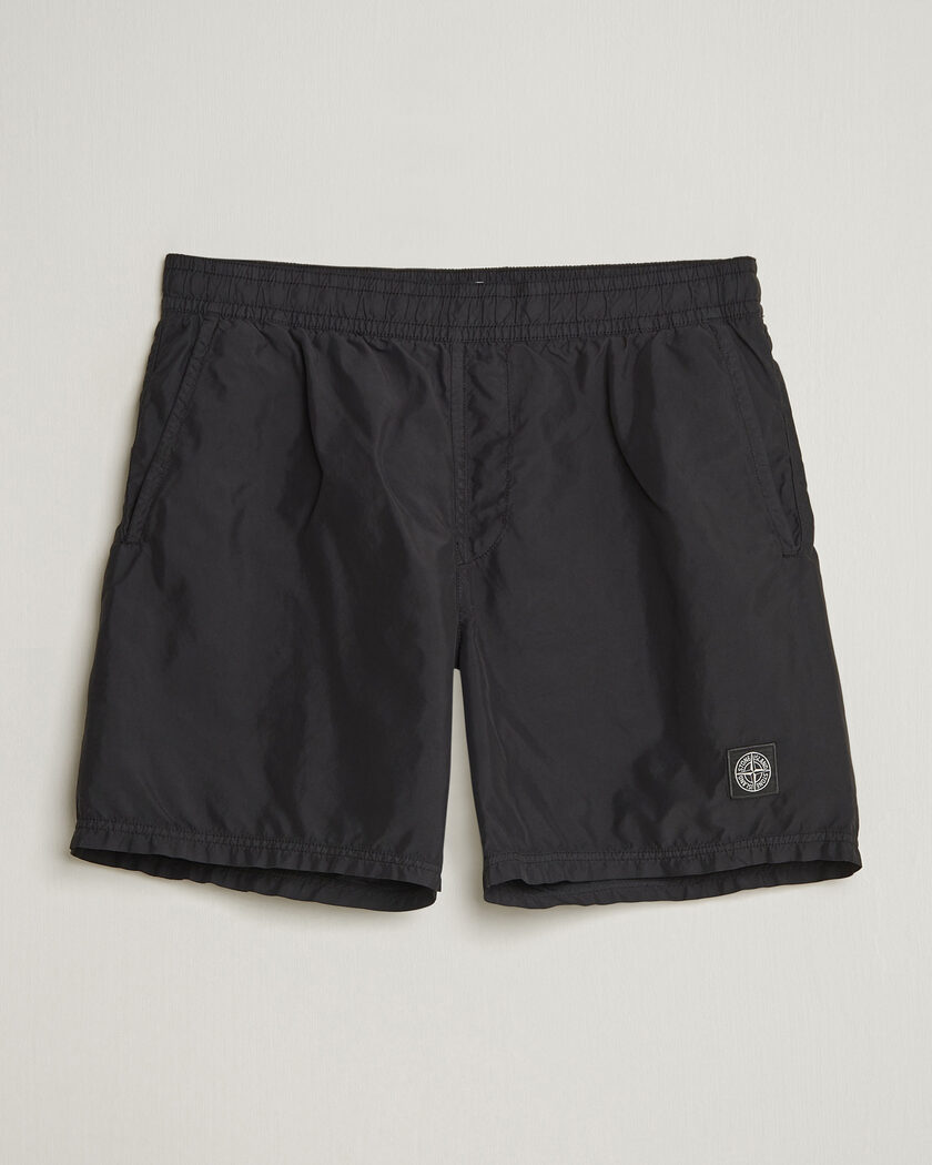 Stone Island Brushed Nylon Swimshorts Black – Zwart
