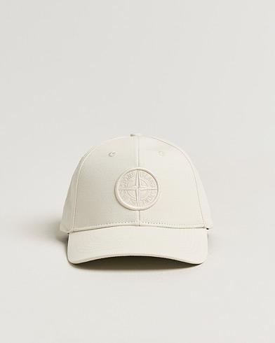 Stone Island Classic Cotton Logo Cap Ivory – Wit