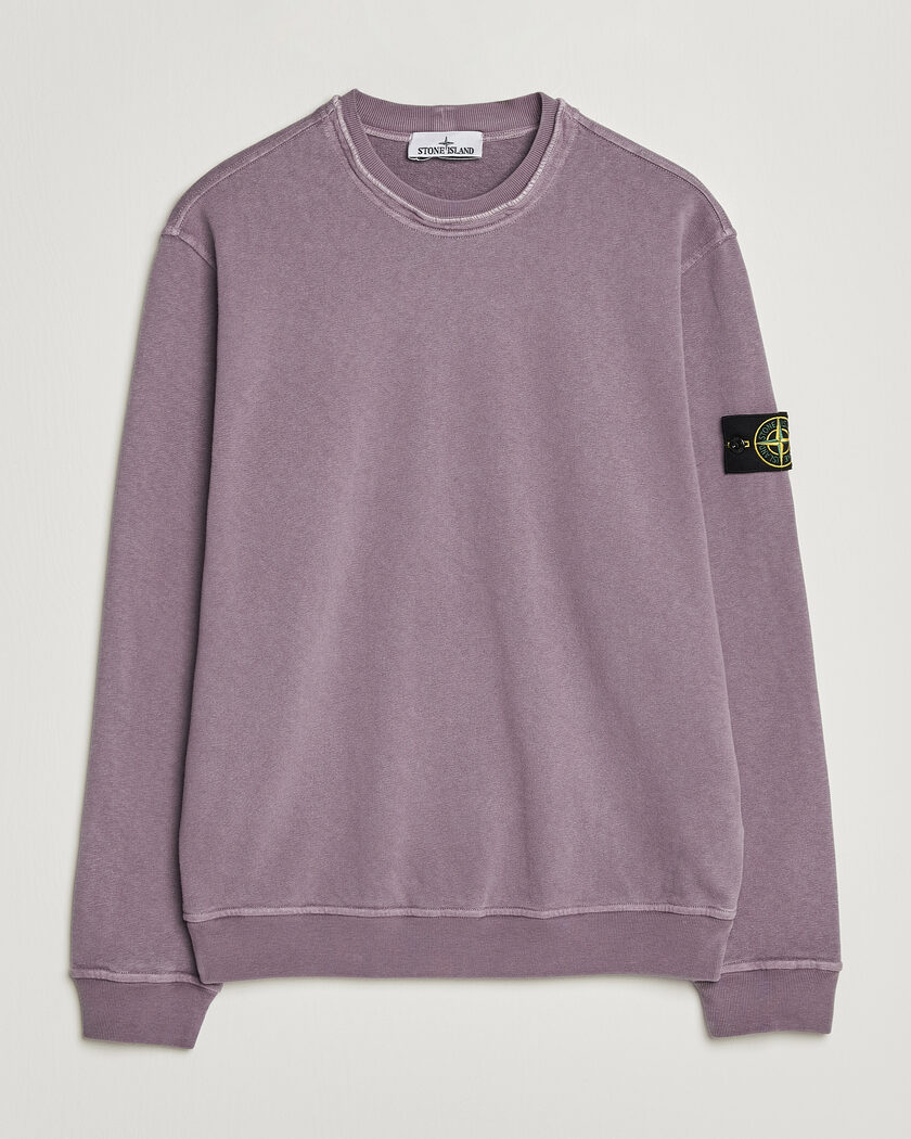 Stone Island Old Dyed Cotton Sweatshirt Purple Grey – Paars