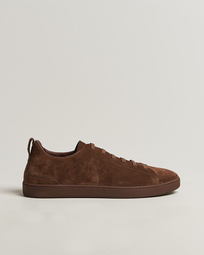 Zegna Triple Stitch Sneakers Black Suede | Man - CareOfCarl.nl
