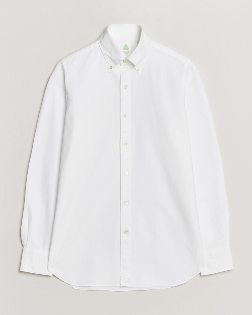 Finamore Napoli Gaeta Oxford Button Down Shirt White – Wit